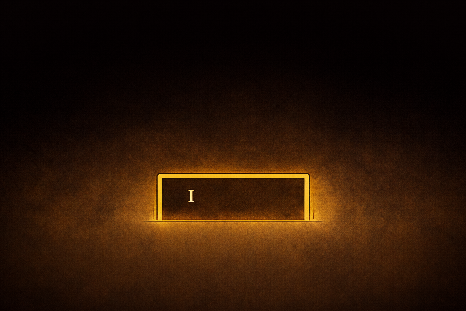 A glowing rectangle in the dark — a single cursor blinking inside it, like the moment before first contact