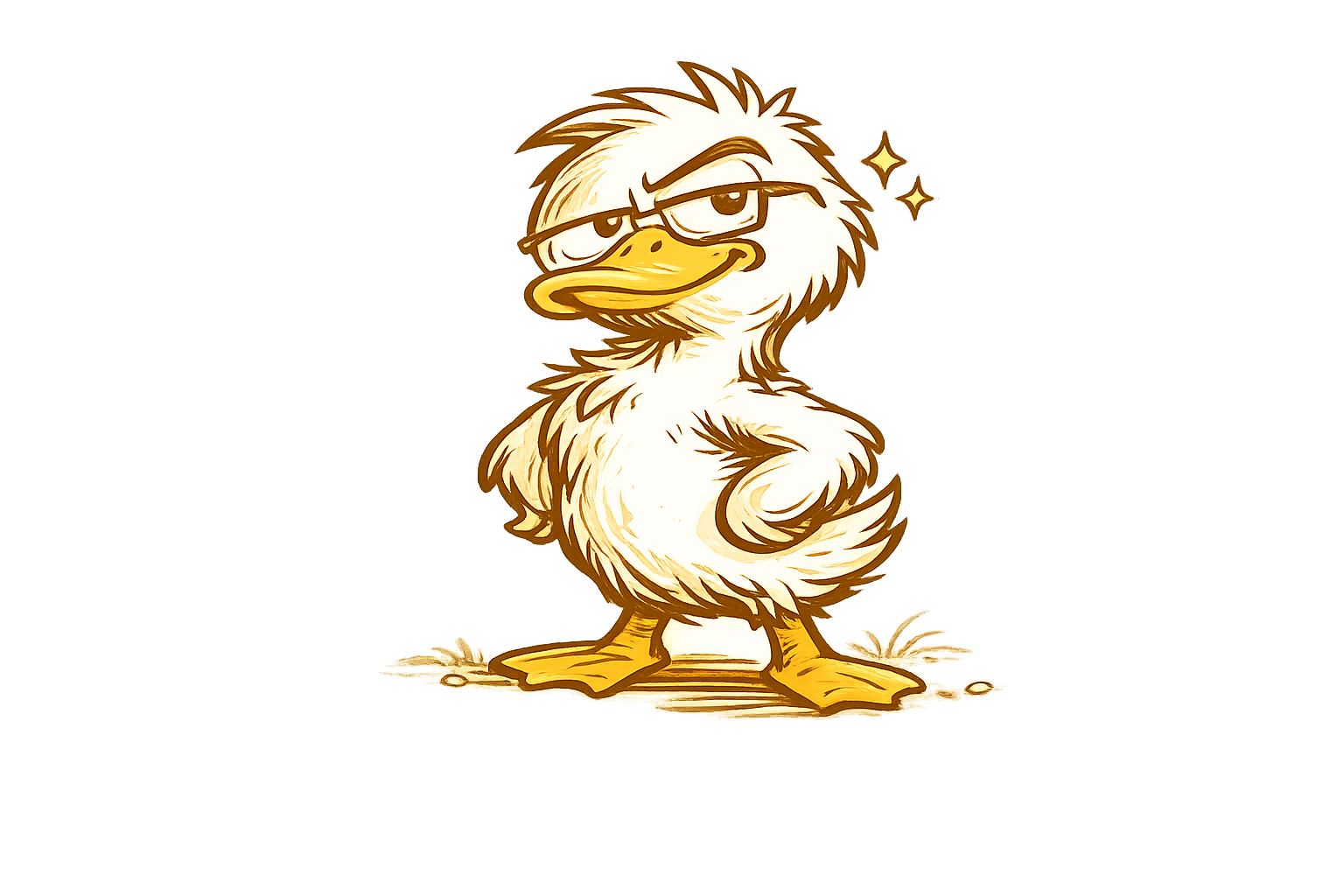 Pip the duck, looking smug